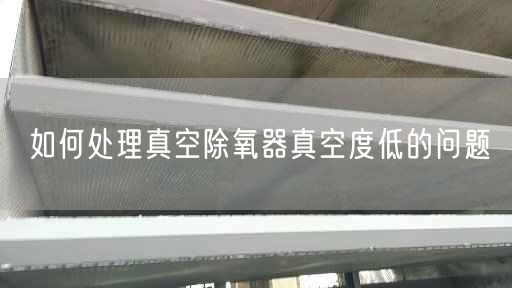 如何處理真空除氧器真空度低的問題